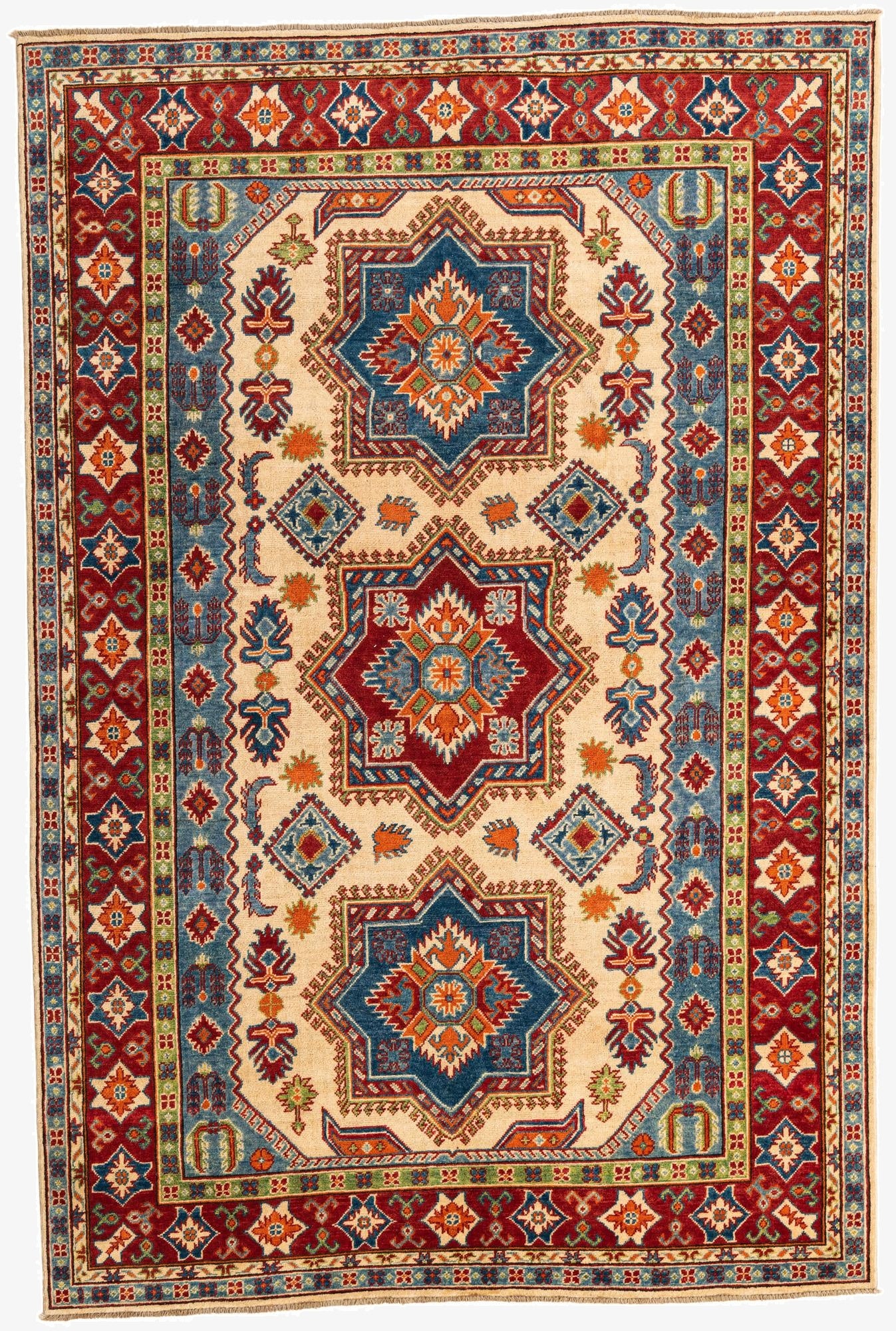 6' x 9'  Hand Knotted Kazak Rug