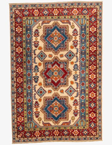 6' x 9' Hand Knotted Kazak Rug