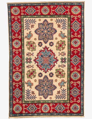 4' x 6' Hand Knotted Kazak Rug