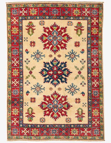 4' 1 x 5' 10 Hand Knotted Kazak Rug