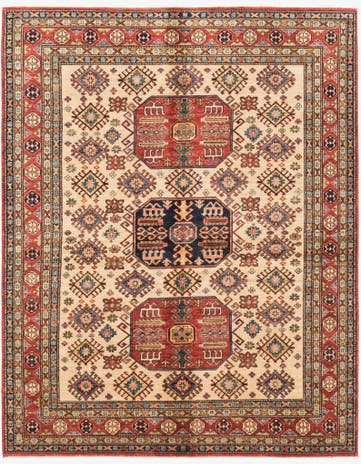 6' x 7' 6 Hand Knotted Kazak Oriental Rug