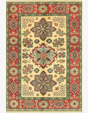 4' x 5' 10 Hand Knotted Kazak Rug
