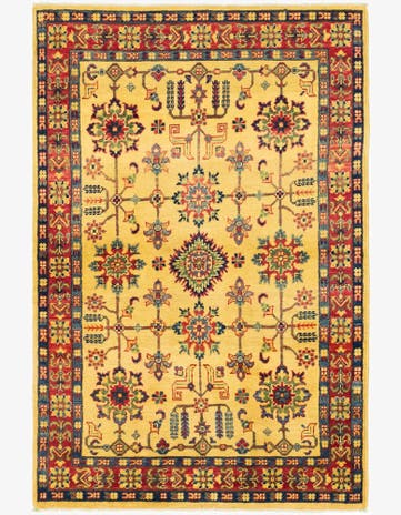 4' x 6' Hand Knotted Kazak Rug