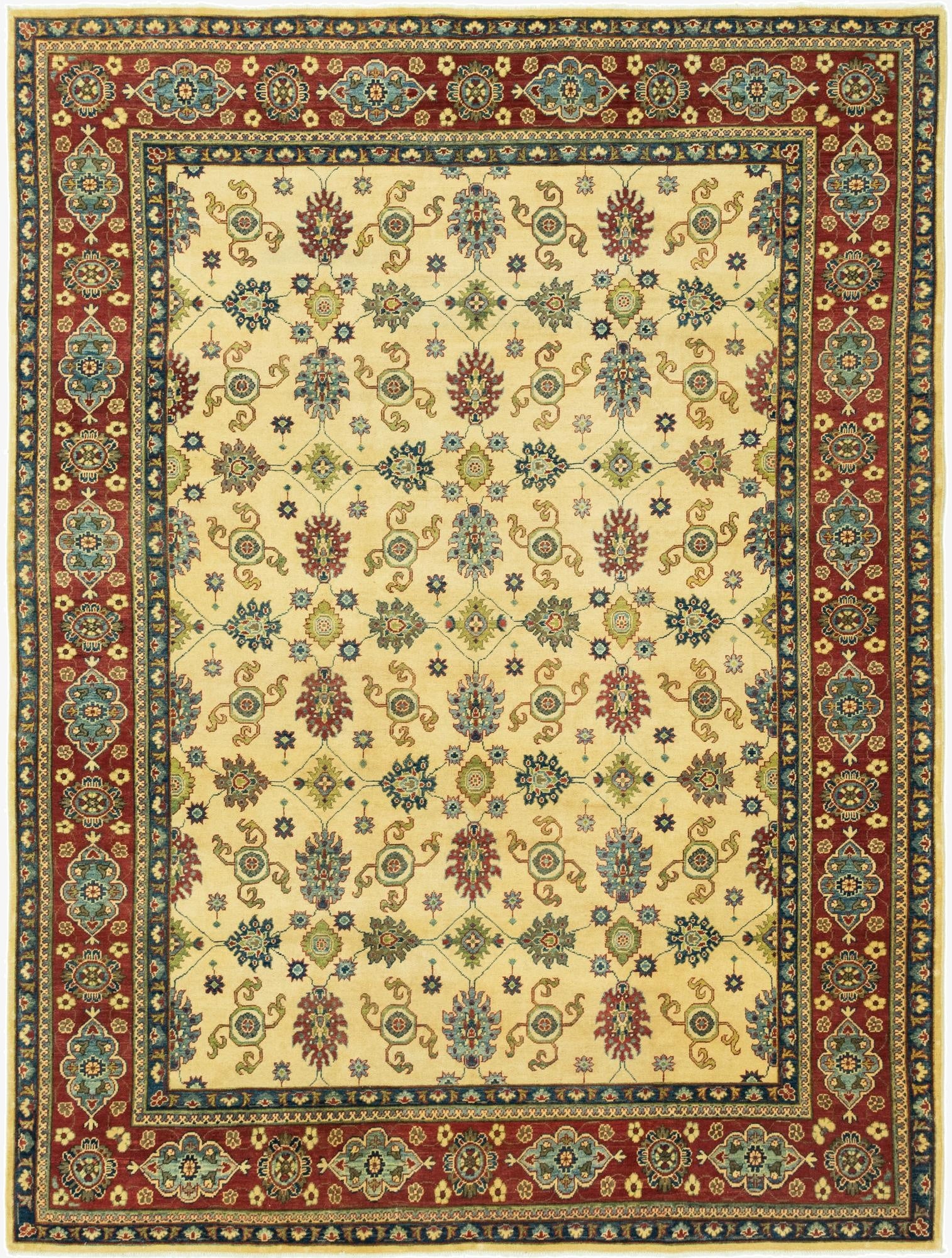 9' 2 x 12' 1  Hand Knotted Kazak Rug