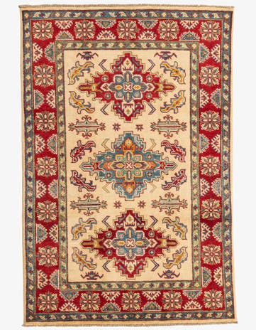 3' 10 x 5' 10 Hand Knotted Kazak Rug