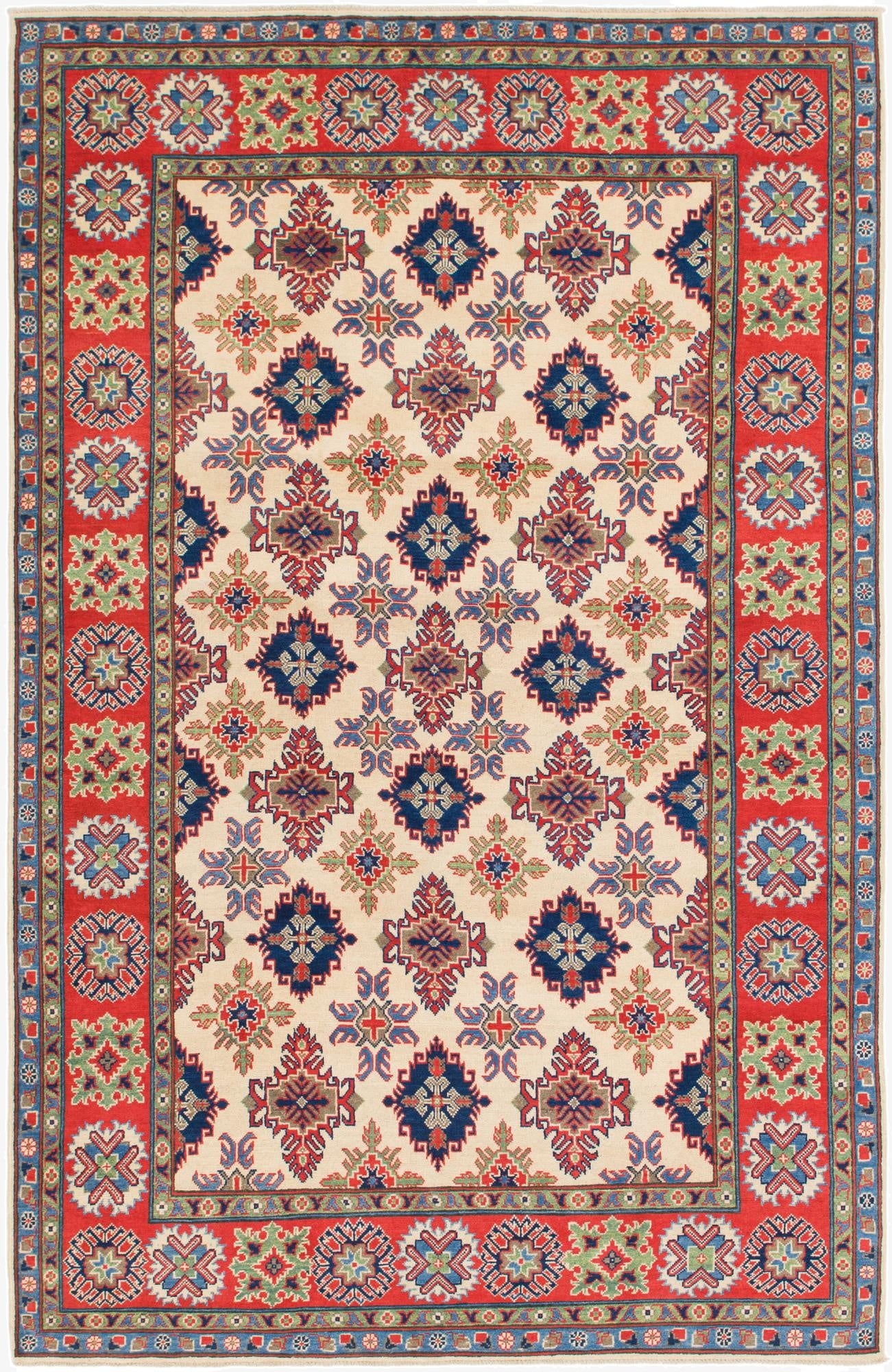 6' 6 x 10' 5  Hand Knotted Kazak Rug