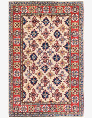 6' 6 x 10' 5 Hand Knotted Kazak Rug