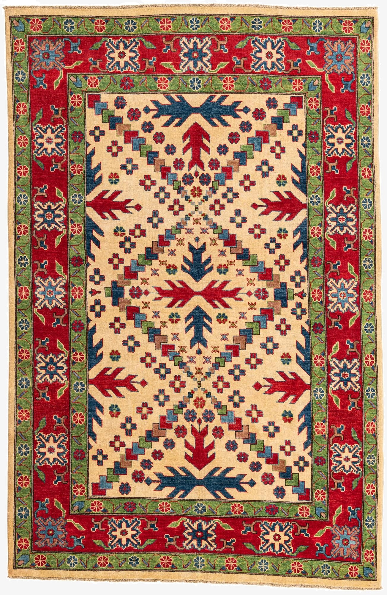 5' 10 x 9'  Hand Knotted Kazak Rug