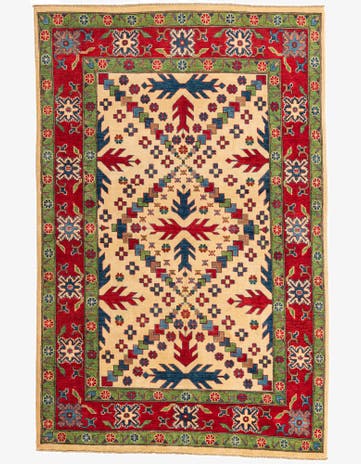 5' 10 x 9' Hand Knotted Kazak Rug