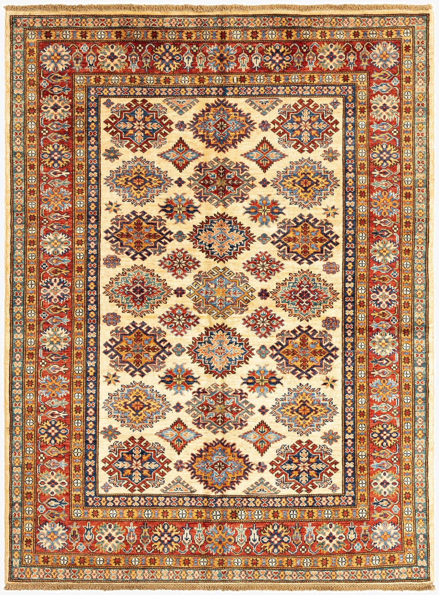 4' 11 x 6' 8 Kazak Wool Rug