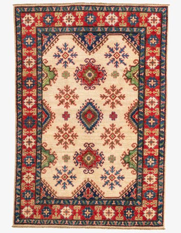 4' x 6' Hand Knotted Kazak Rug