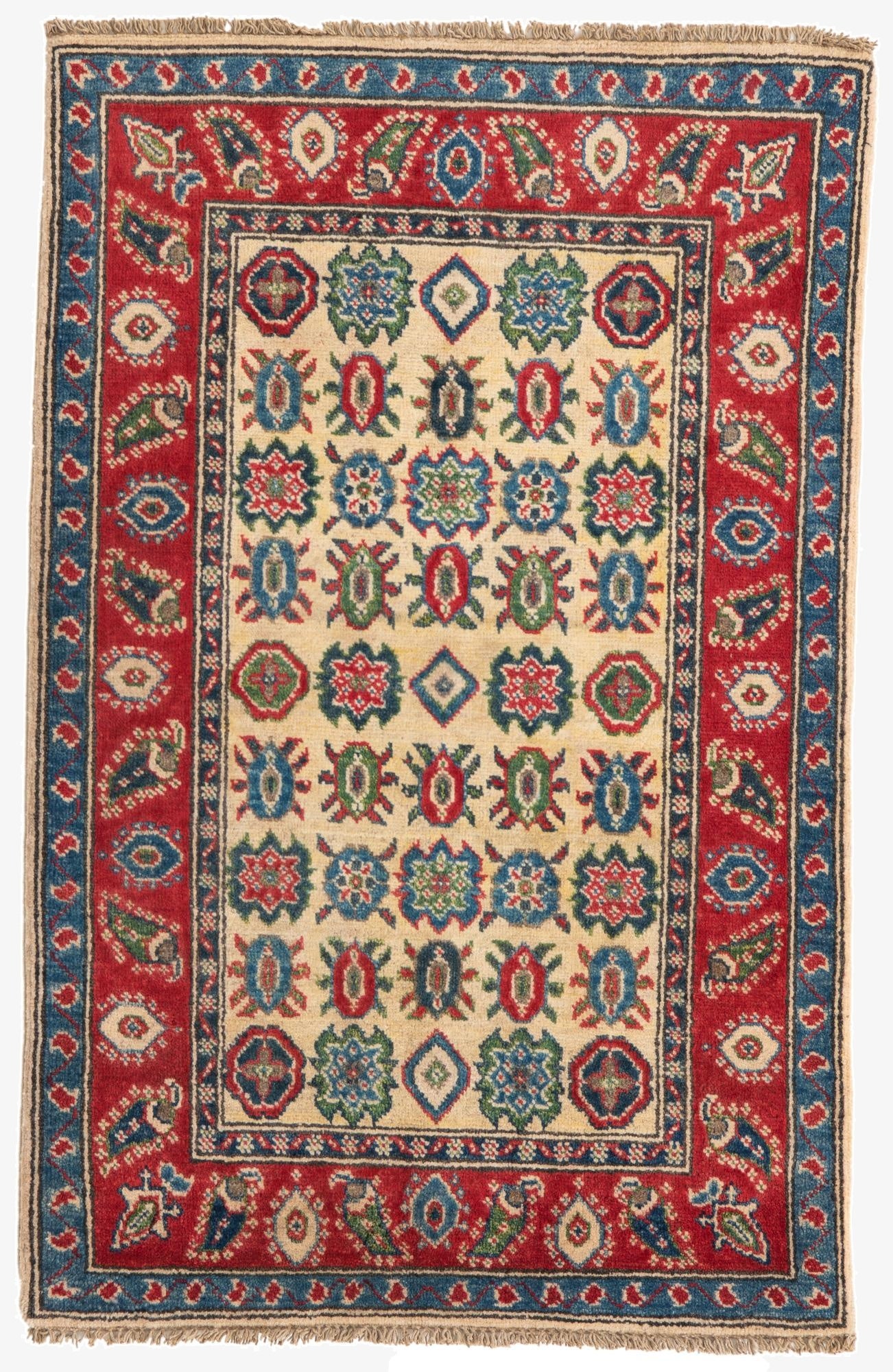 2' 9 x 4' 5  Hand Knotted Kazak Rug