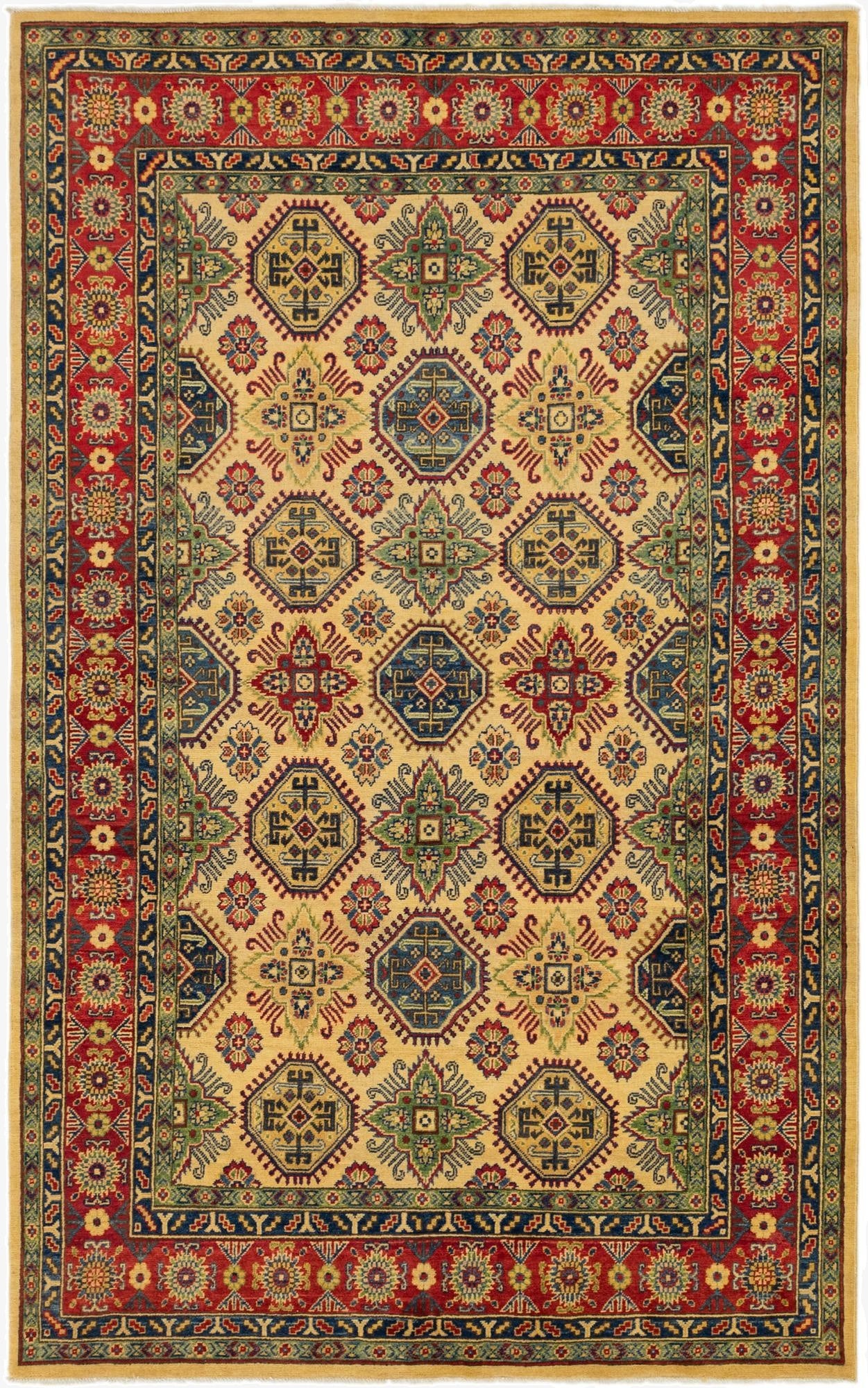 6' x 9' 11  Hand Knotted Kazak Rug