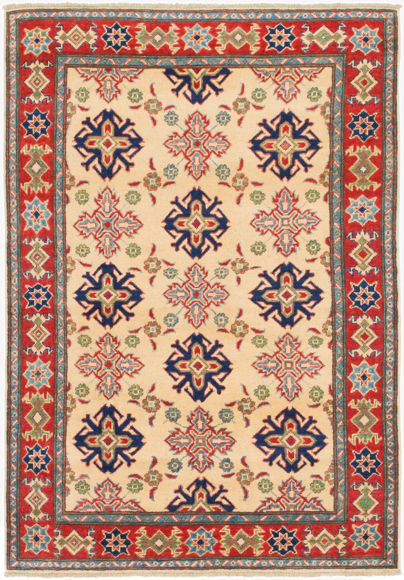4' x 5' 10  Hand Knotted Kazak Rug