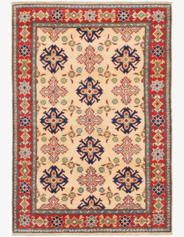 4' x 5' 10 Hand Knotted Kazak Rug