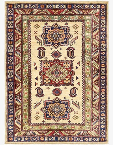 2' 9 x 4' Hand Knotted Kazak Rug