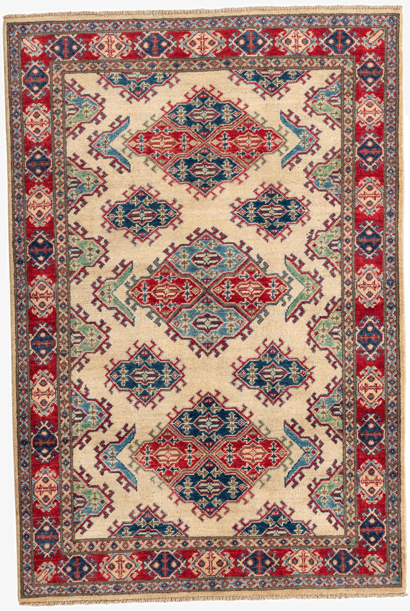 4' 1 x 6'  Hand Knotted Kazak Rug