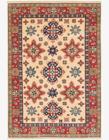 4' x 5' 9 Hand Knotted Kazak Rug