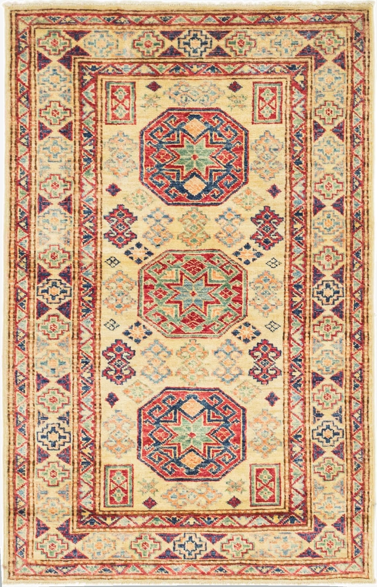 2' 7 x 4' 1  Hand Knotted Kazak Oriental Rug