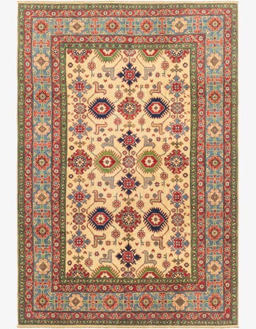 6' 6 x 9' 8 Hand Knotted Kazak Rug