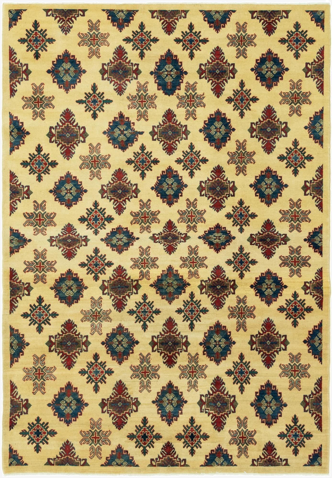 6' 8 x 9' 6  Hand Knotted Kazak Rug
