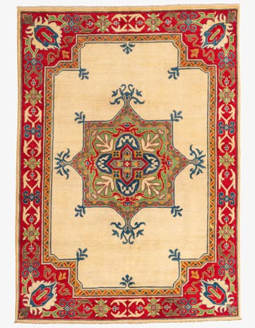 5' 6 x 7' 8 Hand Knotted Kazak Rug