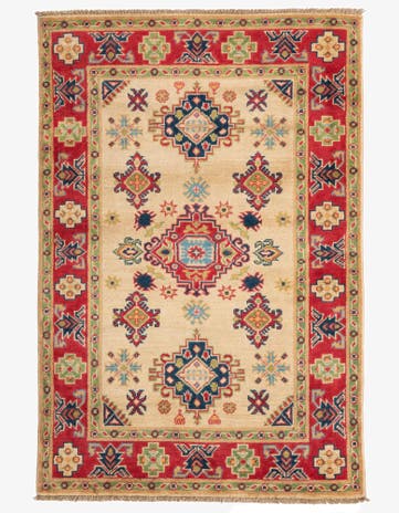 3' 5 x 5' 1 Hand Knotted Kazak Rug