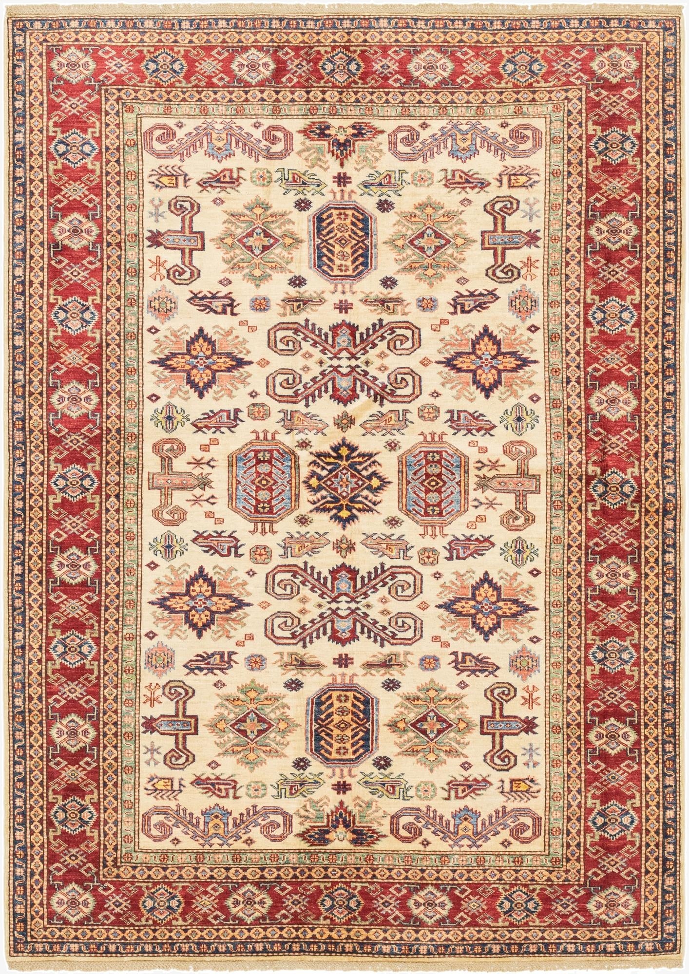5' 7 x 8' 10  Hand Knotted Kazak Oriental Rug
