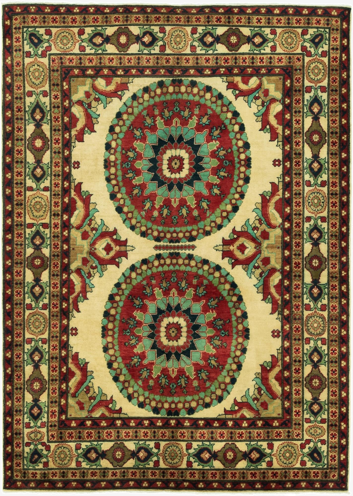 6' 6 x 9' 6  Hand Knotted Kazak Rug
