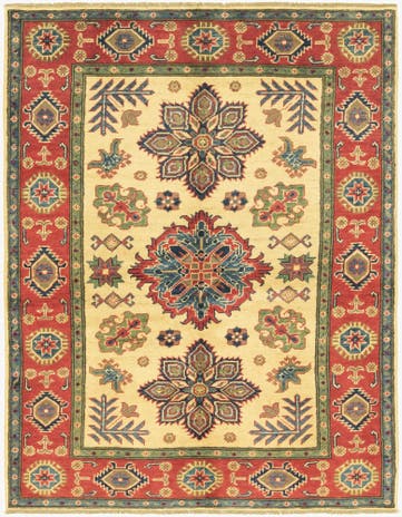 4' 4 x 5' 8 Hand Knotted Kazak Rug