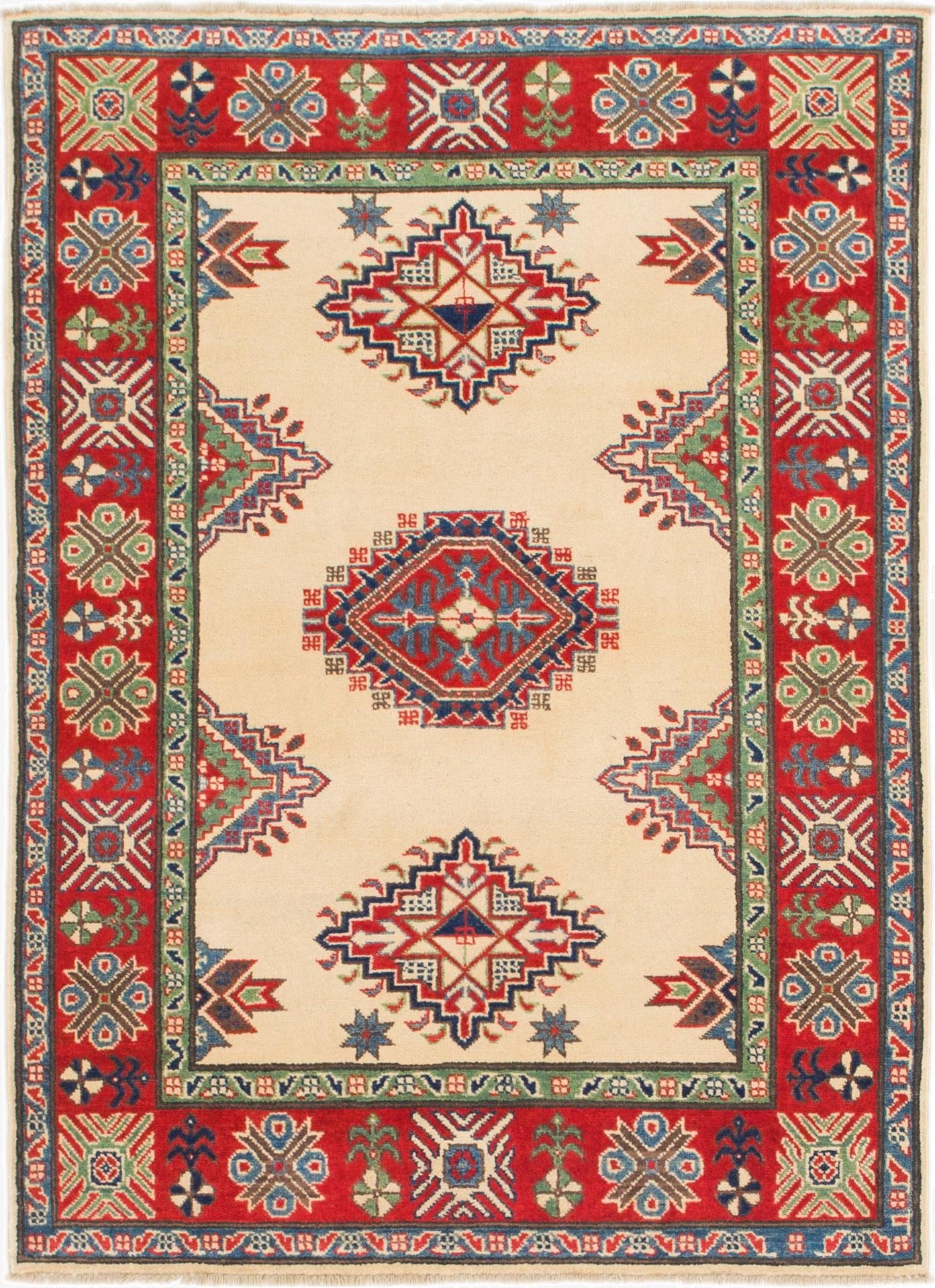 4' x 5' 9  Hand Knotted Kazak Rug