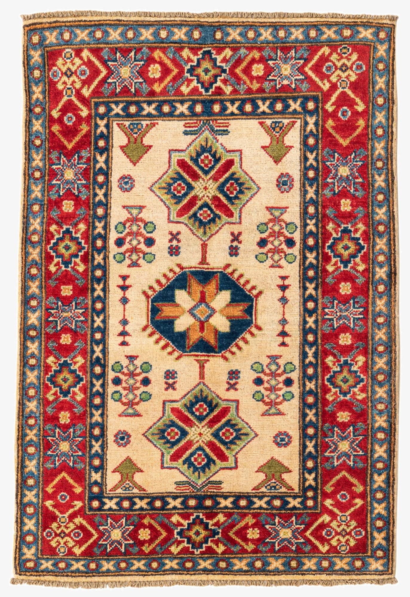 2' 9 x 4'  Hand Knotted Kazak Rug