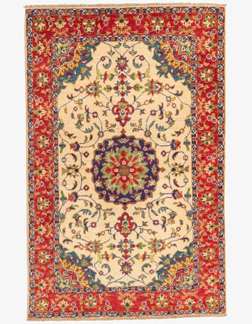 3' 1 x 4' 10 Hand Knotted Kazak Rug