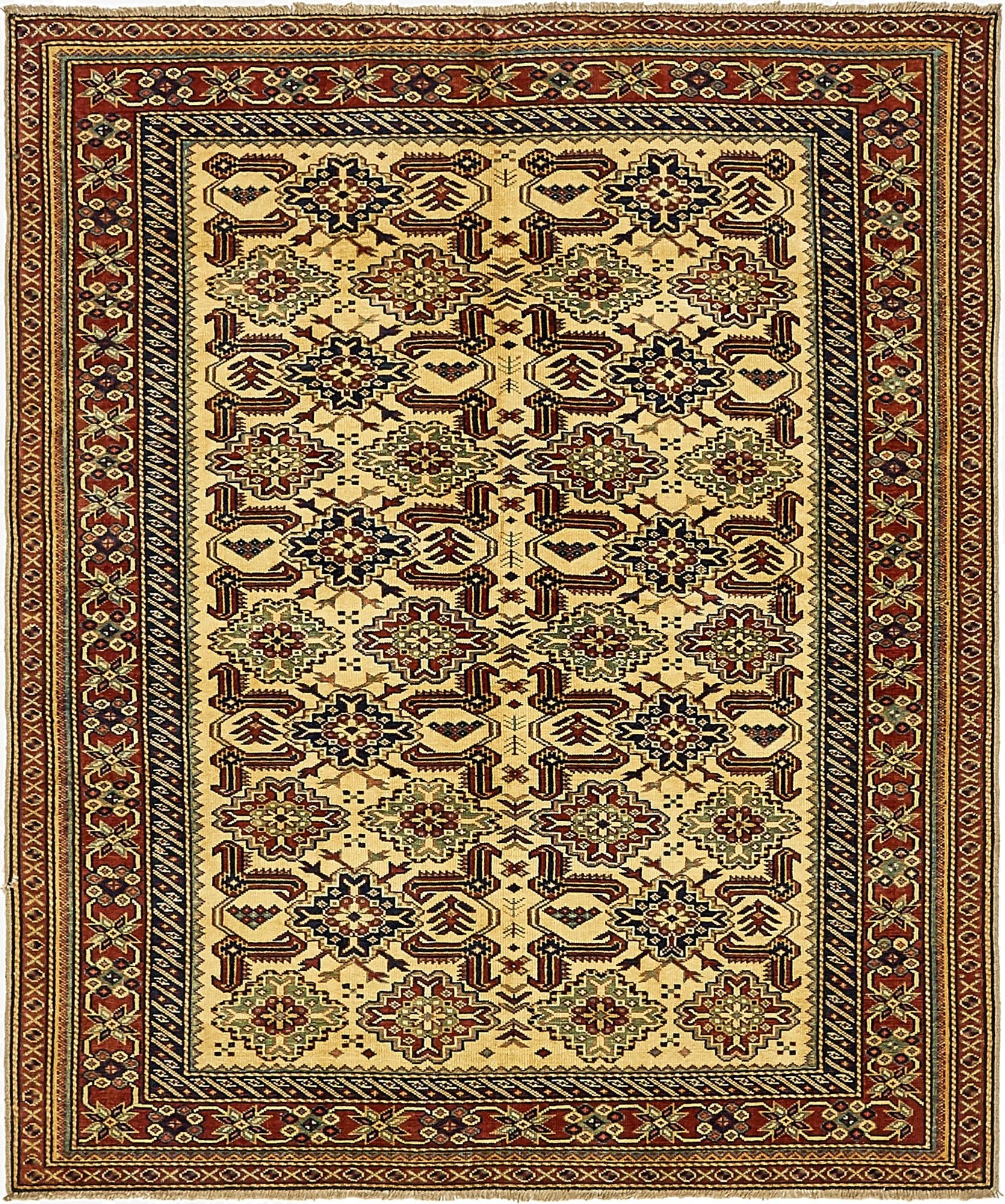 4' 10 x 5' 10  Hand Knotted Kazak Oriental Rug