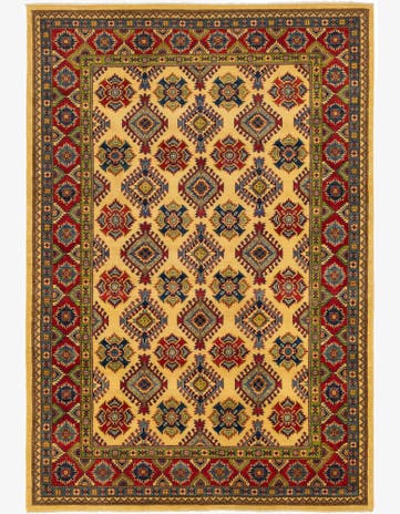 6' 7 x 9' 9 Hand Knotted Kazak Rug