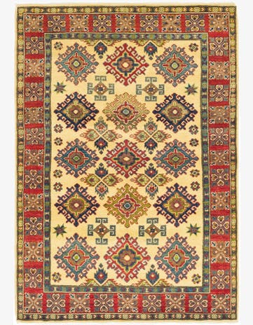4' x 6' Hand Knotted Kazak Rug