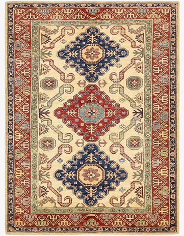 4' 9 x 6' 7 Hand Knotted Kazak Rug
