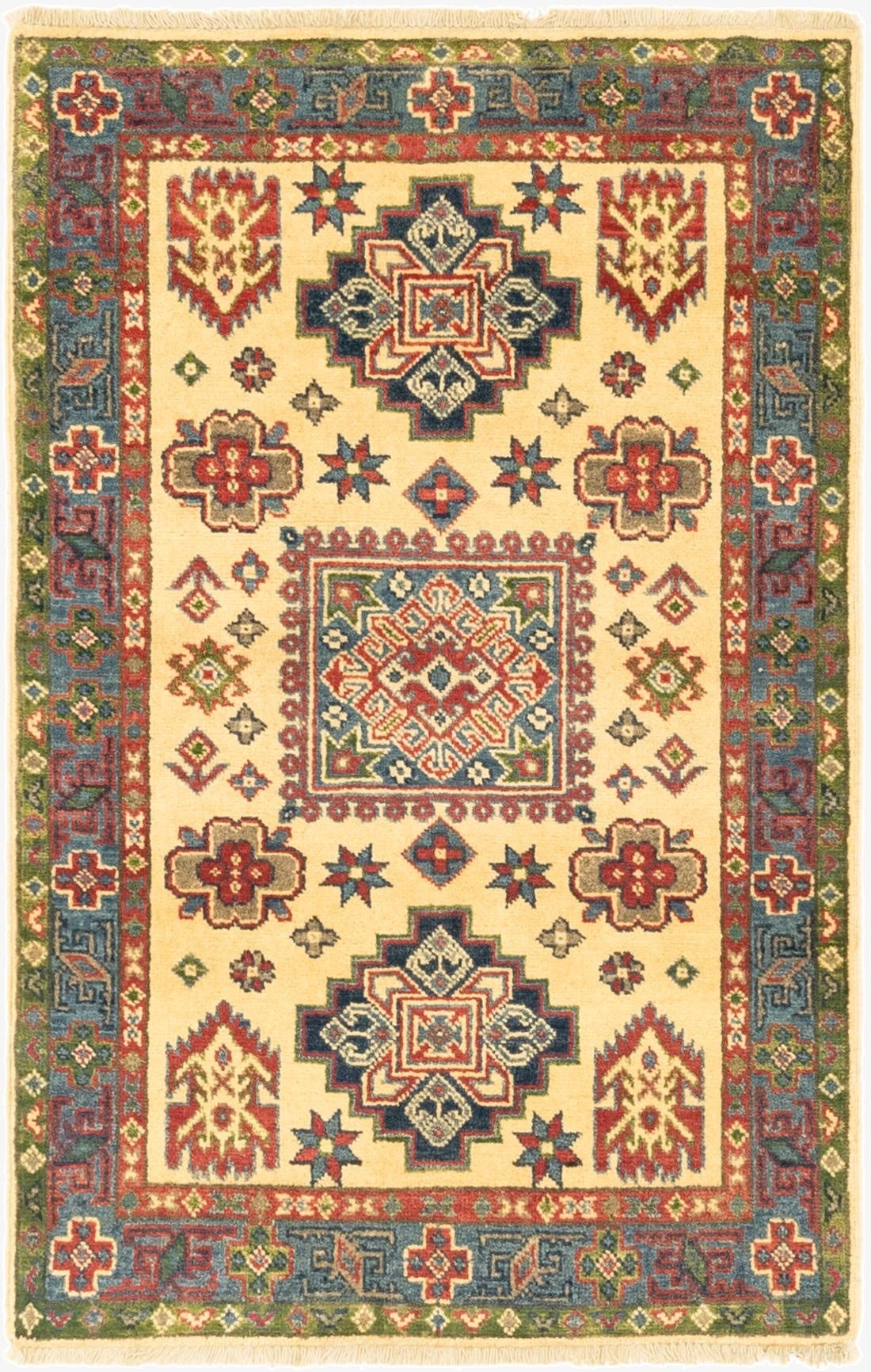2' 8 x 4' 1  Hand Knotted Kazak Rug