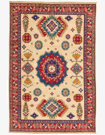4' x 6' Hand Knotted Kazak Rug