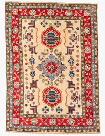 5' x 6' 10 Hand Knotted Kazak Rug