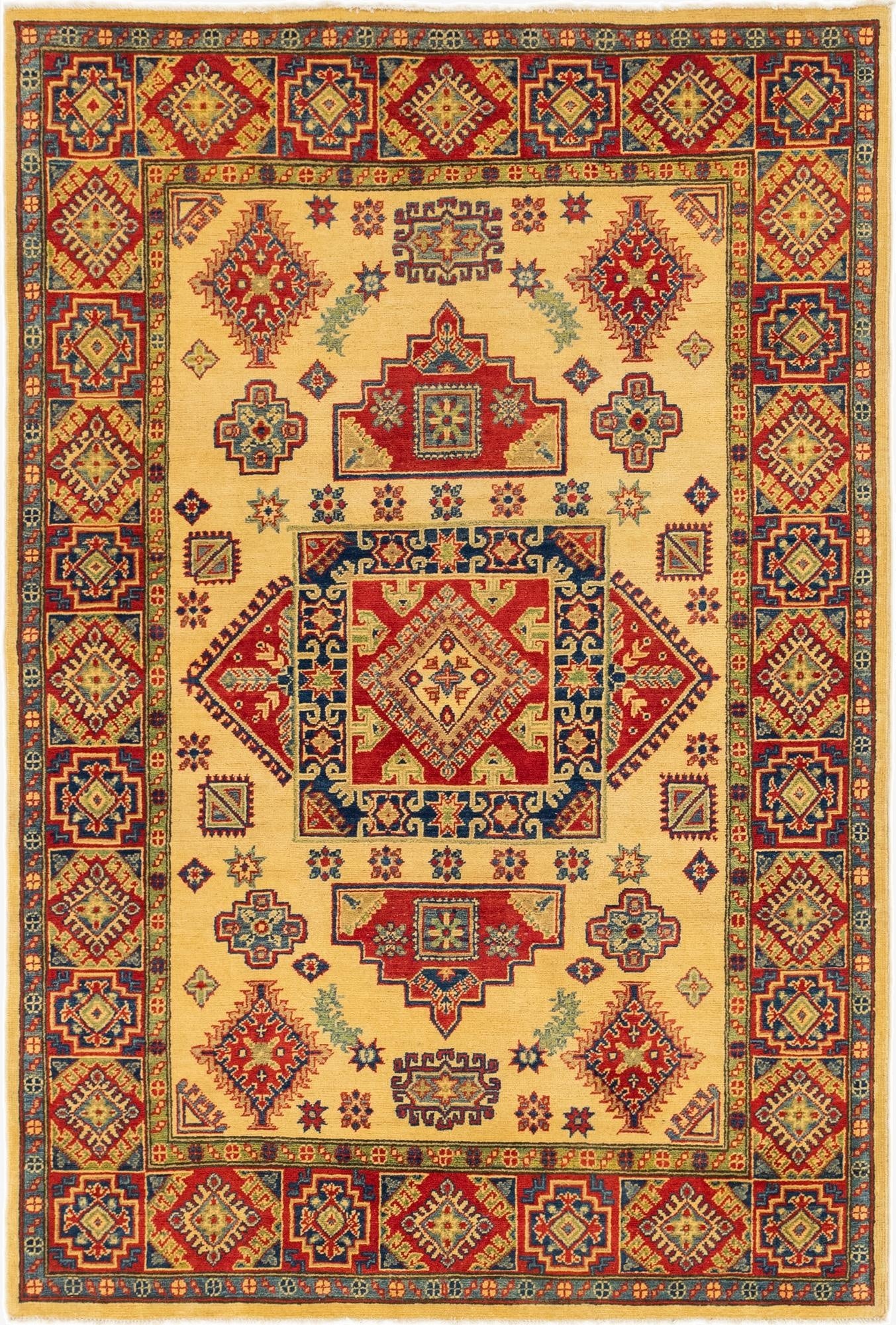 5' 5 x 8' 1  Hand Knotted Kazak Rug