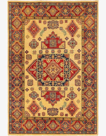 5' 5 x 8' 1 Hand Knotted Kazak Rug