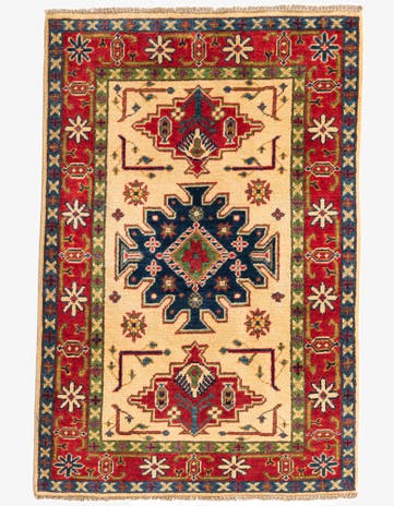 2' 8 x 4' 1 Hand Knotted Kazak Rug