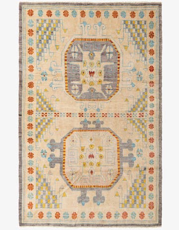 6' 6 x 10' 1 Hand Knotted Kazak Rug
