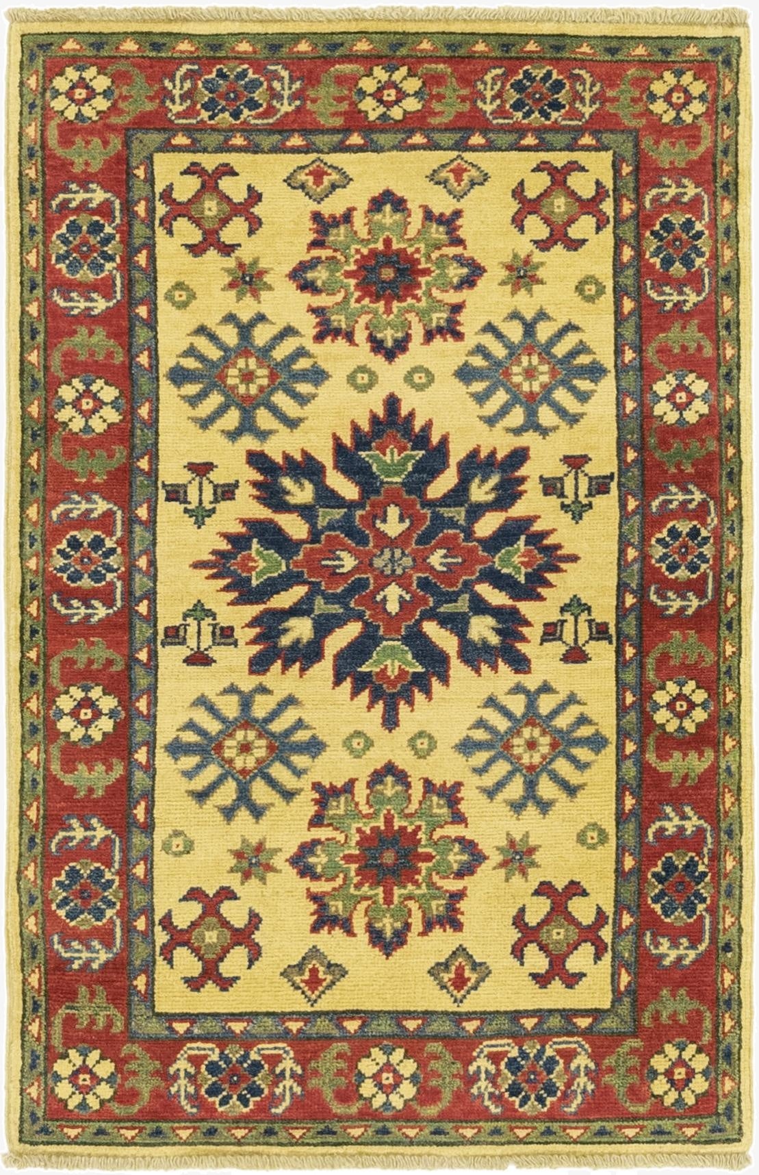 2' 8 x 4' 2  Hand Knotted Kazak Rug