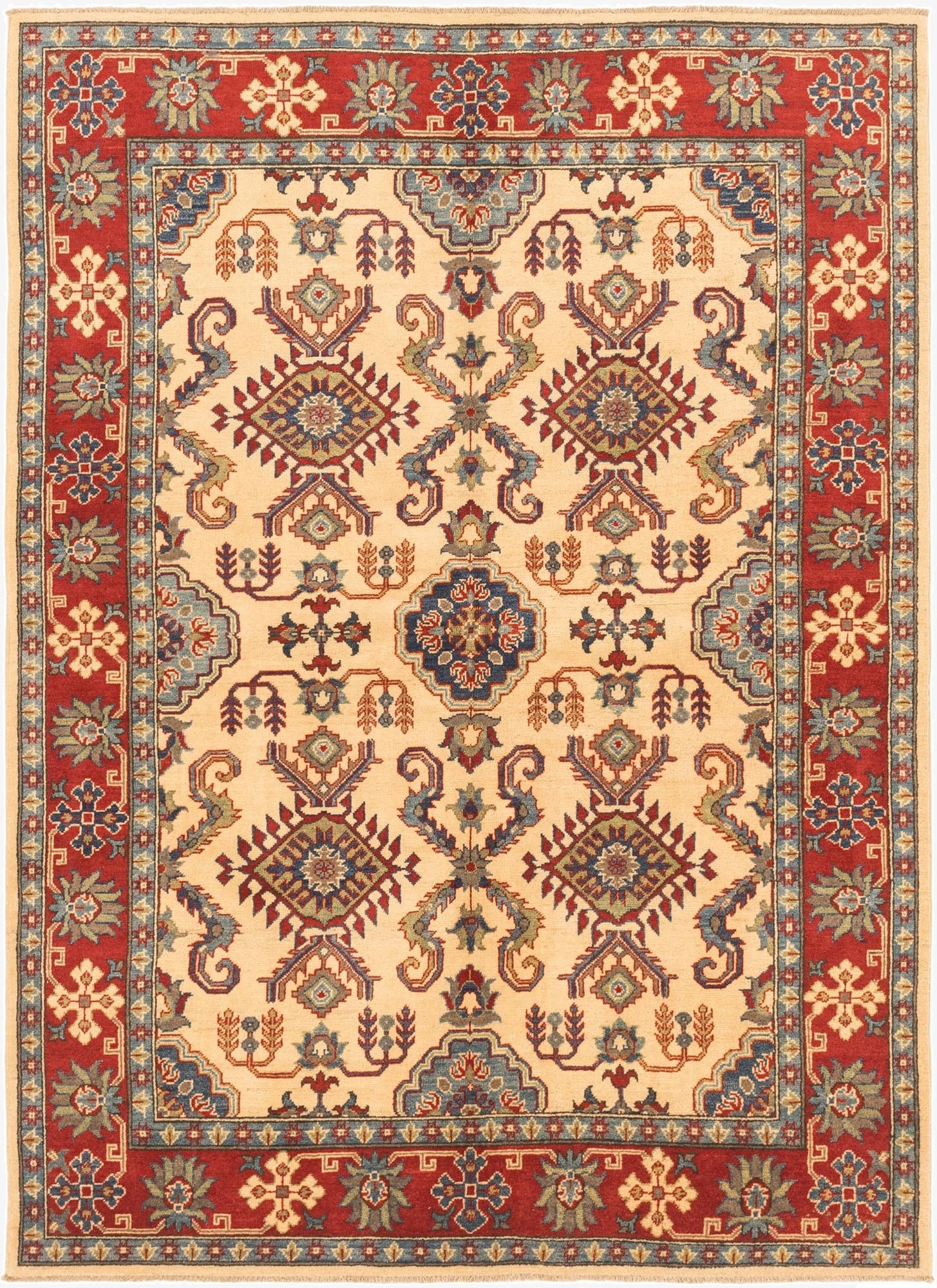 5' 8 x 7' 10  Hand Knotted Kazak Rug
