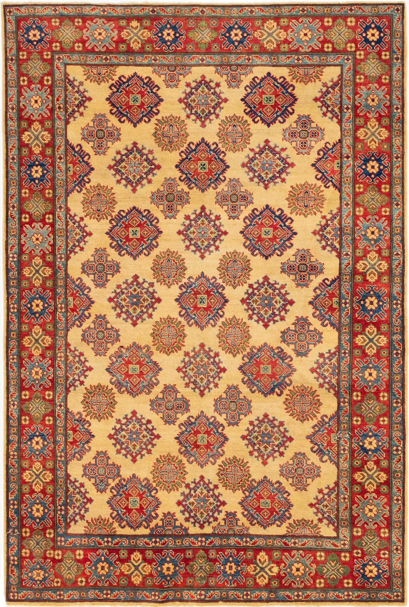 5' 11 x 8' 10  Hand Knotted Kazak Rug