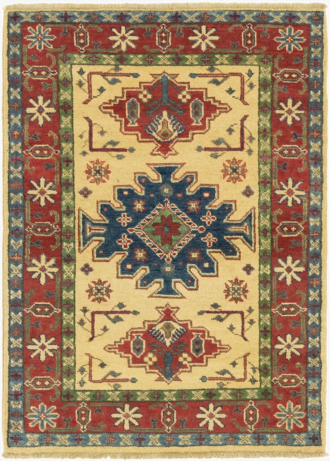 2' 8 x 3' 10  Hand Knotted Kazak Rug