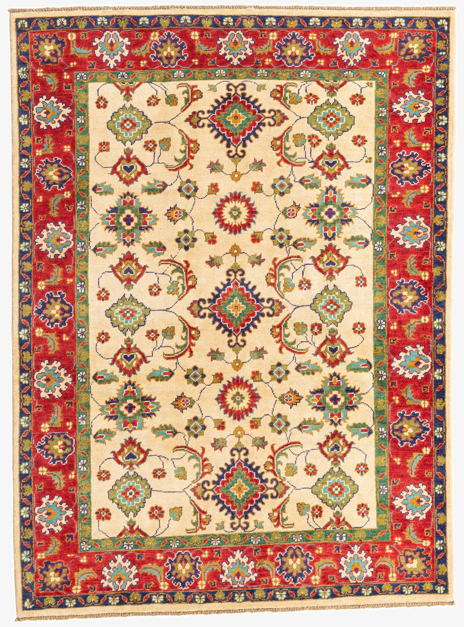 5' 2 x 7'  Hand Knotted Kazak Rug