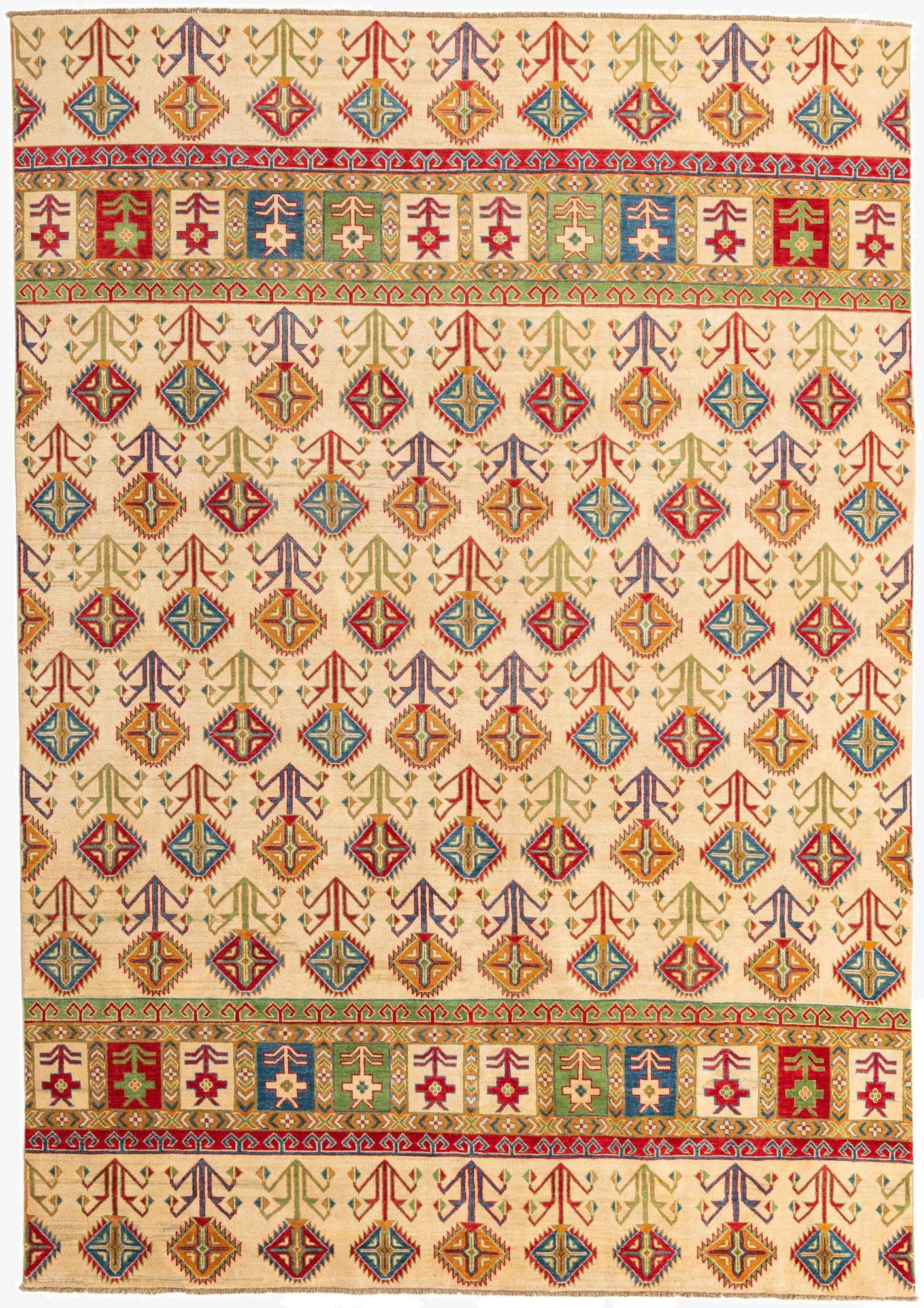 8' 5 x 12'  Hand Knotted Kazak Rug